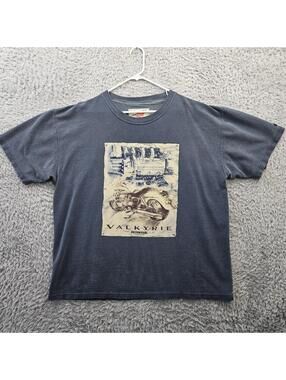 Vintage 90s Honda USA Valkyrie Motorcycle T Shirt 2XL Heavyweight Knit Made USA